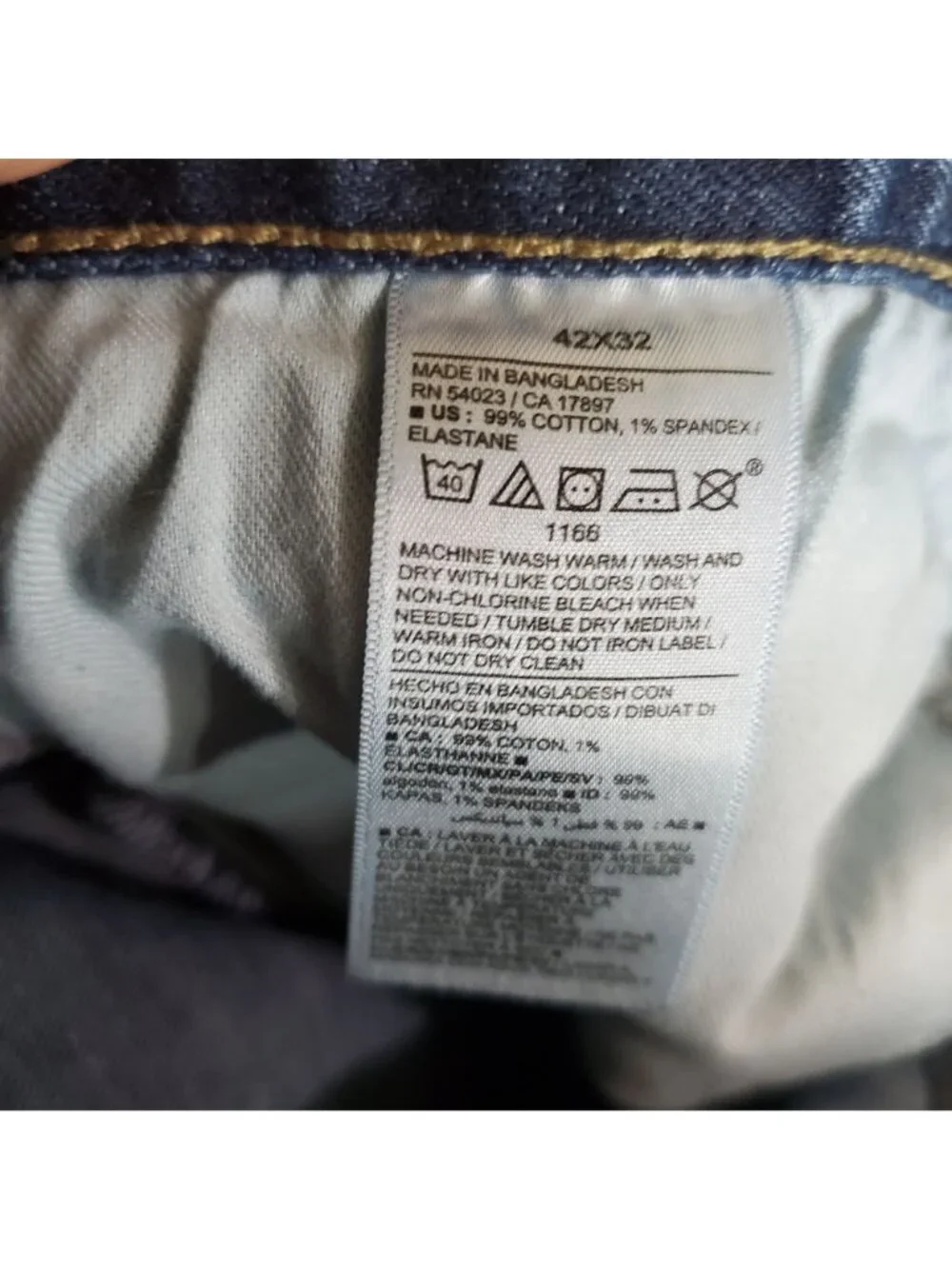 Old Navy Jeans Mens 42x32 Blue Classic Stretch Straight Fit Denim *Read*